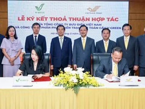 V-Green hợp tác Vietnam Post triển khai 16.000 tủ đổi pin xe máy điện