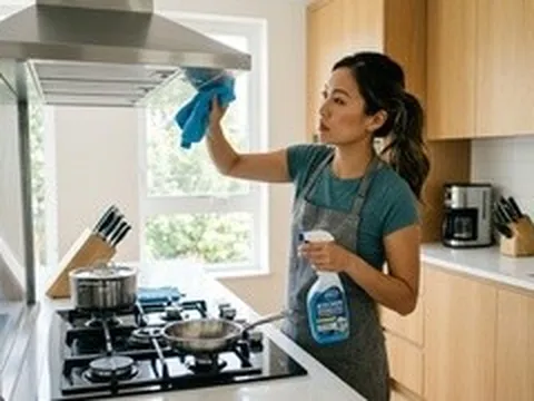 3 cách làm sạch máy hút mùi không cần tháo rời