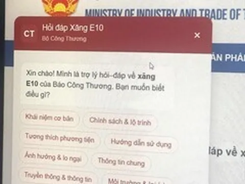 Vận hành chatbot hỏi đáp về xăng E10