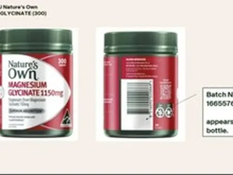 Thu hồi thực phẩm chức năng Nature’s Own của Australia do nguy cơ lẫn mảnh kính