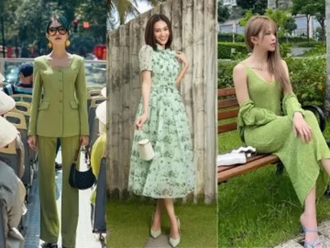 Học sao Việt diện sắc xanh bơ dịu mát: Tuyệt chiêu phối đồ giúp chị em nổi bật nơi công sở