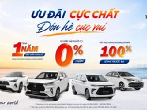 Đón hè cùng Toyota: Ưu đãi đến 100% lệ phí trước bạ