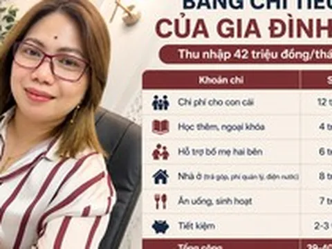 Bảng chi tiêu của một gia đình 8X khiến nhiều người giật mình: Thu nhập 42 triệu đồng nhưng hơn một nửa dành cho người thân