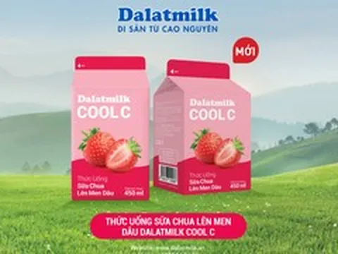 Dalatmilk ra mắt Thức uống sữa chua lên men Dâu Dalatmilk Cool C