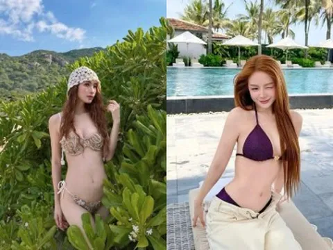 Mẹ bầu Huyền Trang "Mù Tạt" tham gia "cuộc chiến" bikini
